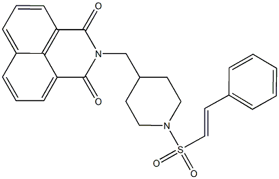 2-({1-[(2-phenylvinyl)sulfonyl]-4-piperidinyl}methyl)-1H-benzo[de]isoquinoline-1,3(2H)-dione 结构式