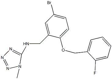 N-{5-bromo-2-[(2-fluorobenzyl)oxy]benzyl}-N-(1-methyl-1H-tetraazol-5-yl)amine 结构式