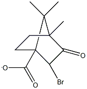 2-bromo-4,7,7-trimethyl-3-oxobicyclo[2.2.1]heptane-1-carboxylate 结构式