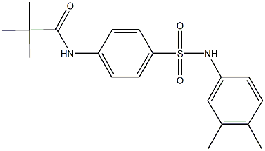 N-{4-[(3,4-dimethylanilino)sulfonyl]phenyl}-2,2-dimethylpropanamide 结构式