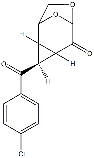 3-(4-chlorobenzoyl)-7,9-dioxatricyclo[4.2.1.0~2,4~]nonan-5-one 结构式