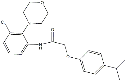 N-[3-chloro-2-(4-morpholinyl)phenyl]-2-(4-isopropylphenoxy)acetamide 结构式