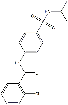 2-chloro-N-{4-[(isopropylamino)sulfonyl]phenyl}benzamide 结构式