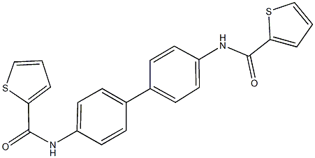 N-{4'-[(2-thienylcarbonyl)amino][1,1'-biphenyl]-4-yl}-2-thiophenecarboxamide 结构式