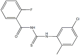 N-(5-chloro-2-methylphenyl)-N'-(2-fluorobenzoyl)thiourea 结构式