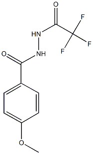 2,2,2-trifluoro-N'-(4-methoxybenzoyl)acetohydrazide 结构式