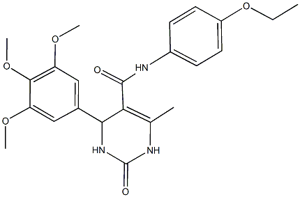 N-(4-ethoxyphenyl)-6-methyl-2-oxo-4-(3,4,5-trimethoxyphenyl)-1,2,3,4-tetrahydro-5-pyrimidinecarboxamide 结构式