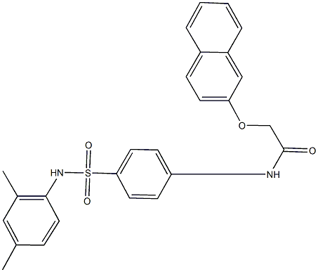 N-{4-[(2,4-dimethylanilino)sulfonyl]phenyl}-2-(2-naphthyloxy)acetamide 结构式
