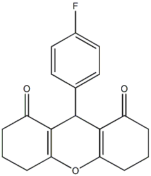 9-(4-fluorophenyl)-3,4,5,6,7,9-hexahydro-1H-xanthene-1,8(2H)-dione 结构式