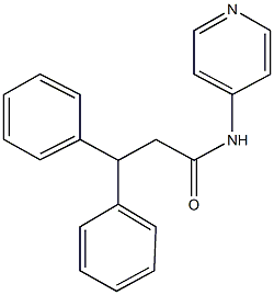 3,3-diphenyl-N-pyridin-4-ylpropanamide 结构式