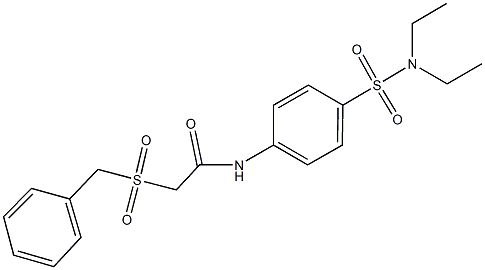 2-(benzylsulfonyl)-N-{4-[(diethylamino)sulfonyl]phenyl}acetamide 结构式