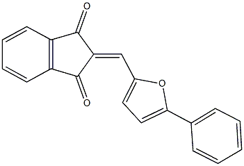 2-[(5-phenyl-2-furyl)methylene]-1H-indene-1,3(2H)-dione 结构式