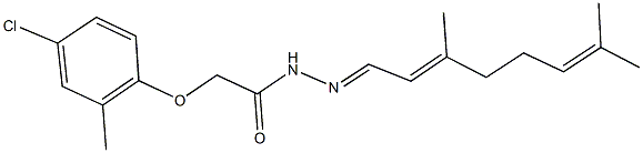 2-(4-chloro-2-methylphenoxy)-N'-(3,7-dimethyl-2,6-octadienylidene)acetohydrazide 结构式