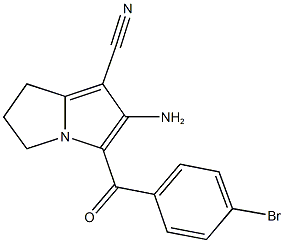 6-amino-5-(4-bromobenzoyl)-2,3-dihydro-1H-pyrrolizine-7-carbonitrile 结构式
