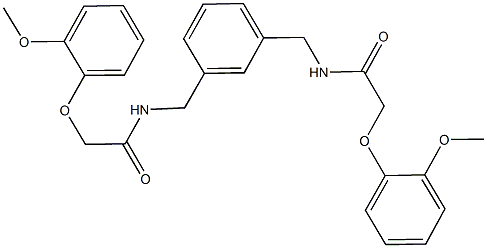 2-(2-methoxyphenoxy)-N-[3-({[(2-methoxyphenoxy)acetyl]amino}methyl)benzyl]acetamide 结构式