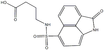 4-{[(2-oxo-1,2-dihydrobenzo[cd]indol-6-yl)sulfonyl]amino}butanoic acid 结构式