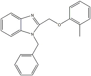 1-benzyl-2-[(2-methylphenoxy)methyl]-1H-benzimidazole 结构式