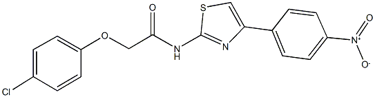 2-(4-chlorophenoxy)-N-(4-{4-nitrophenyl}-1,3-thiazol-2-yl)acetamide 结构式