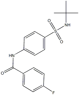 N-{4-[(tert-butylamino)sulfonyl]phenyl}-4-fluorobenzamide 结构式