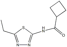 N-(5-ethyl-1,3,4-thiadiazol-2-yl)cyclobutanecarboxamide 结构式