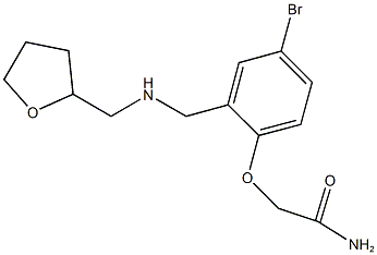 2-(4-bromo-2-{[(tetrahydro-2-furanylmethyl)amino]methyl}phenoxy)acetamide 结构式