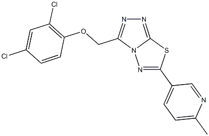 2,4-dichlorophenyl [6-(6-methyl-3-pyridinyl)[1,2,4]triazolo[3,4-b][1,3,4]thiadiazol-3-yl]methyl ether 结构式