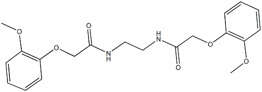 2-(2-methoxyphenoxy)-N-(2-{[(2-methoxyphenoxy)acetyl]amino}ethyl)acetamide 结构式