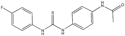 N-(4-{[(4-fluoroanilino)carbothioyl]amino}phenyl)acetamide 结构式