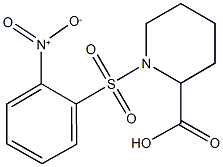 1-({2-nitrophenyl}sulfonyl)-2-piperidinecarboxylic acid 结构式