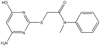 2-[(4-amino-6-hydroxy-2-pyrimidinyl)sulfanyl]-N-methyl-N-phenylacetamide 结构式