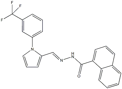 N'-({1-[3-(trifluoromethyl)phenyl]-1H-pyrrol-2-yl}methylene)-1-naphthohydrazide 结构式