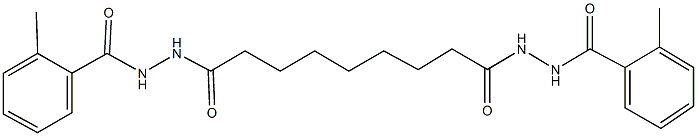 2-methyl-N'-{9-[2-(2-methylbenzoyl)hydrazino]-9-oxononanoyl}benzohydrazide 结构式