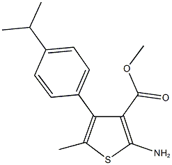 methyl 2-amino-4-(4-isopropylphenyl)-5-methyl-3-thiophenecarboxylate 结构式