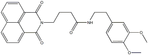 N-[2-(3,4-dimethoxyphenyl)ethyl]-4-(1,3-dioxo-1H-benzo[de]isoquinolin-2(3H)-yl)butanamide 结构式