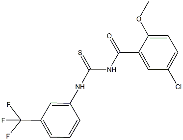 N-(5-chloro-2-methoxybenzoyl)-N'-[3-(trifluoromethyl)phenyl]thiourea 结构式