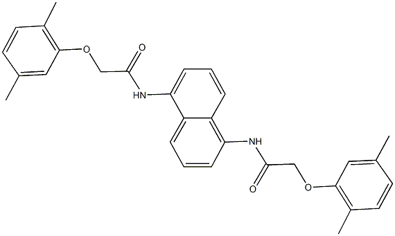 2-(2,5-dimethylphenoxy)-N-(5-{[(2,5-dimethylphenoxy)acetyl]amino}-1-naphthyl)acetamide 结构式