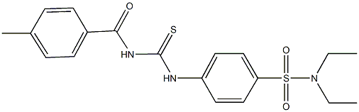 N,N-diethyl-4-({[(4-methylbenzoyl)amino]carbothioyl}amino)benzenesulfonamide 结构式