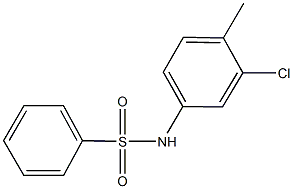 N-(3-chloro-4-methylphenyl)benzenesulfonamide 结构式