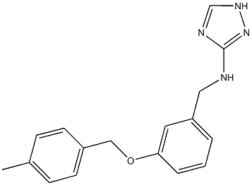 N-{3-[(4-methylbenzyl)oxy]benzyl}-N-(1H-1,2,4-triazol-3-yl)amine 结构式