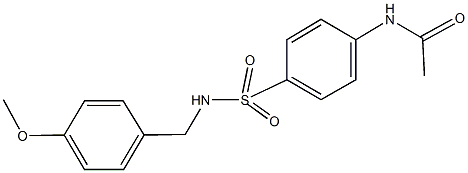 N-(4-{[(4-methoxybenzyl)amino]sulfonyl}phenyl)acetamide 结构式