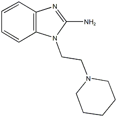 1-[2-(1-piperidinyl)ethyl]-1H-benzimidazol-2-amine 结构式