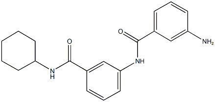 3-[(3-aminobenzoyl)amino]-N-cyclohexylbenzamide 结构式