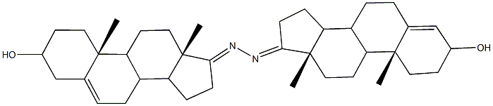 3-hydroxyandrost-5-en-17-one (3-hydroxyandrost-4-en-17-ylidene)hydrazone 结构式