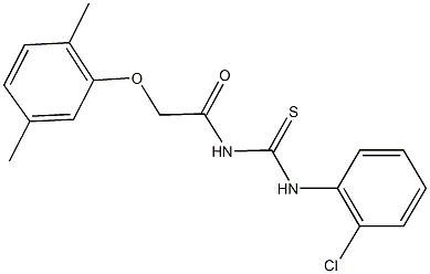 N-(2-chlorophenyl)-N'-[(2,5-dimethylphenoxy)acetyl]thiourea 结构式