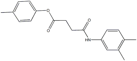 4-methylphenyl 4-(3,4-dimethylanilino)-4-oxobutanoate 结构式