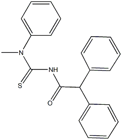 N'-(diphenylacetyl)-N-methyl-N-phenylthiourea 结构式