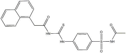 N-acetyl-4-({[(1-naphthylacetyl)amino]carbothioyl}amino)benzenesulfonamide 结构式