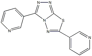 3,6-di(3-pyridinyl)[1,2,4]triazolo[3,4-b][1,3,4]thiadiazole 结构式