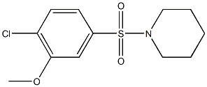 1-[(4-chloro-3-methoxyphenyl)sulfonyl]piperidine 结构式