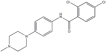 2,4-dichloro-N-[4-(4-methyl-1-piperazinyl)phenyl]benzamide 结构式